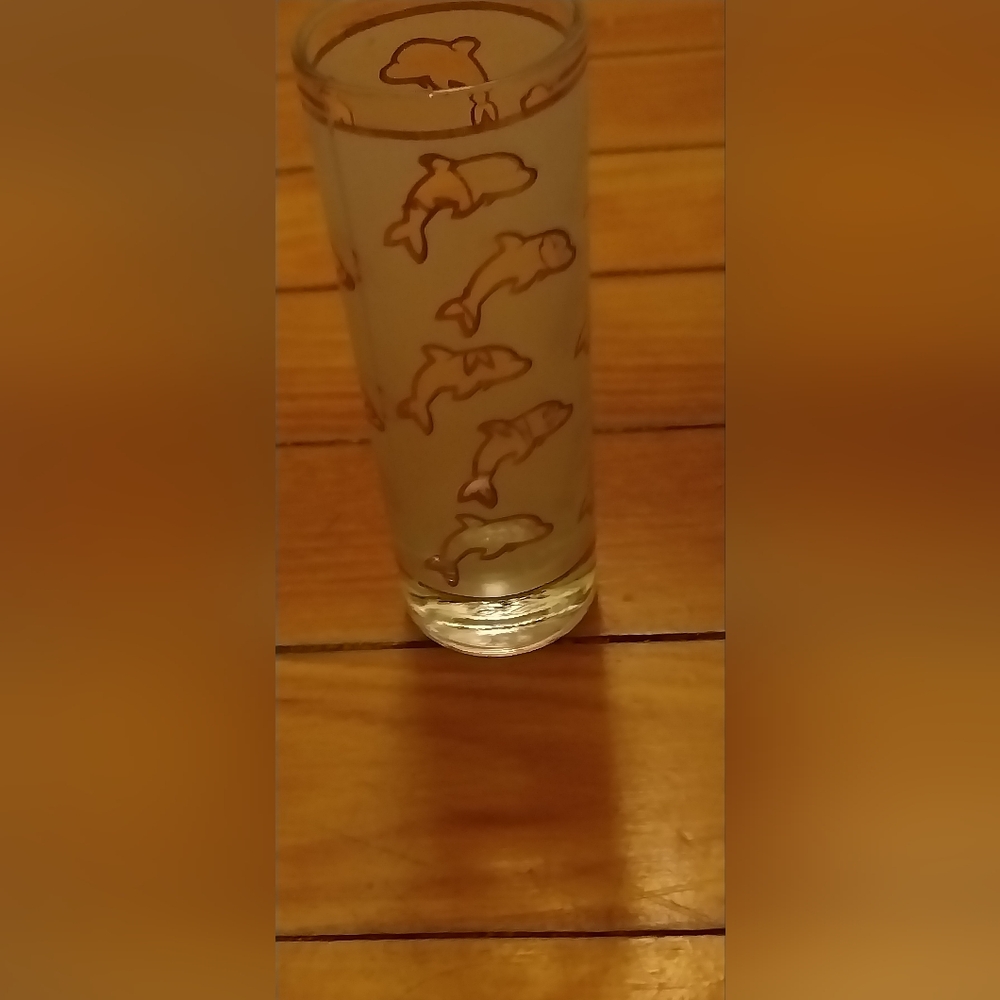 Shot Glass with Dolphin Design